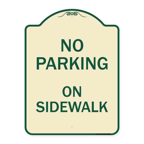 Signmission No Parking on Sidewalk Parking Heavy-Gauge Aluminum Architectural Sign, 24" x 18", TG-1824-23693 A-DES-TG-1824-23693 - main